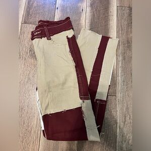 funky colorblock jeans